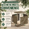 image:imageDevoko 29 Gallon Waterproof Outdoor Storage Box Resin Deck Box Lockable and UV Resistant for Patio Furniture Garden Tools Black 29 GallonLight Brown