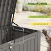 image:imageDevoko 29 Gallon Waterproof Outdoor Storage Box Resin Deck Box Lockable and UV Resistant for Patio Furniture Garden Tools Black 29 GallonLight Brown