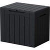 image:imageDevoko 29 Gallon Waterproof Outdoor Storage Box Resin Deck Box Lockable and UV Resistant for Patio Furniture Garden Tools Black 29 GallonBlack