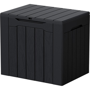 image:imageDevoko 29 Gallon Waterproof Outdoor Storage Box Resin Deck Box Lockable and UV Resistant for Patio Furniture Garden Tools Black 29 GallonBlack